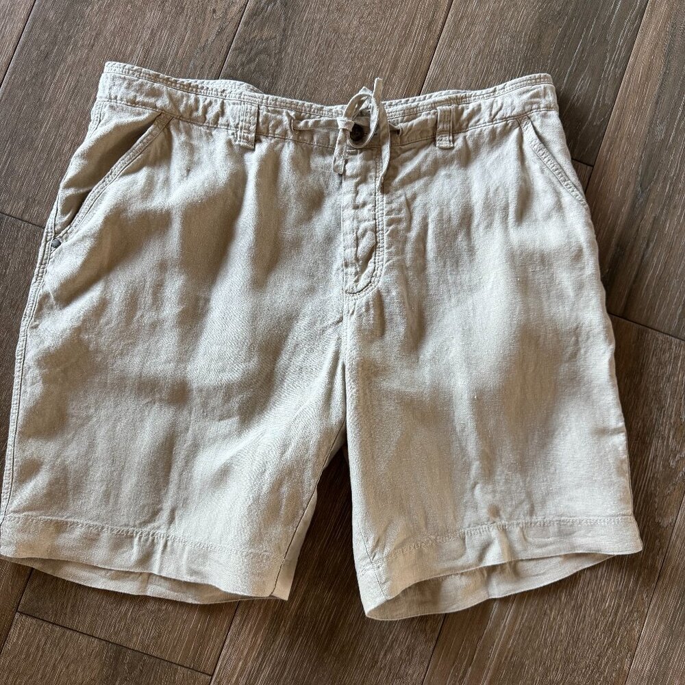 Baird McNutt Murano 100% linen men's shorts size 42